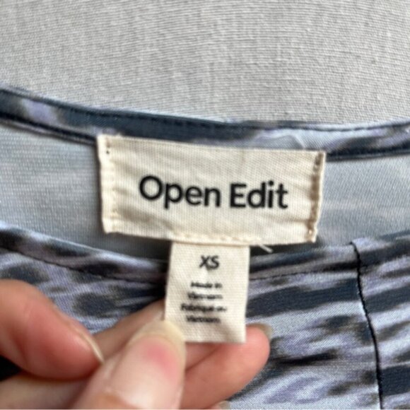 Open Edit pattern bodycon short sleeve dress Sz XS - Picture 6 of 11